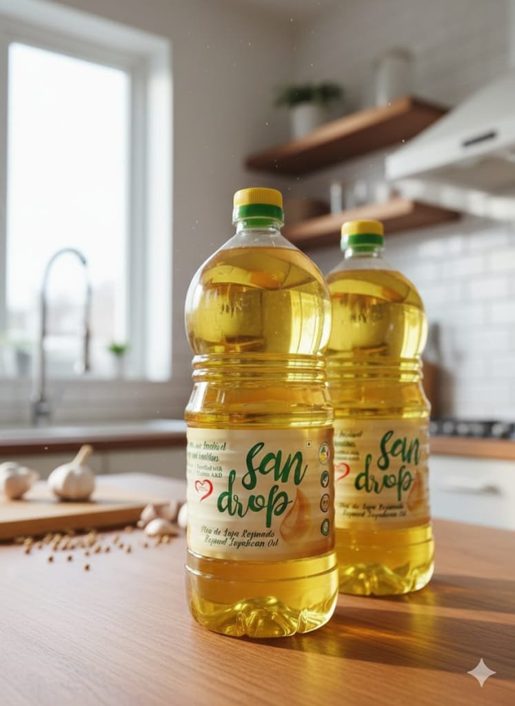 San Drop Refined Soybean Oil (1 Liter Bottles)